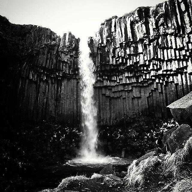 Waterfall Photograph - #svartifoss #islandia #iceland #bn by Neli Garcia