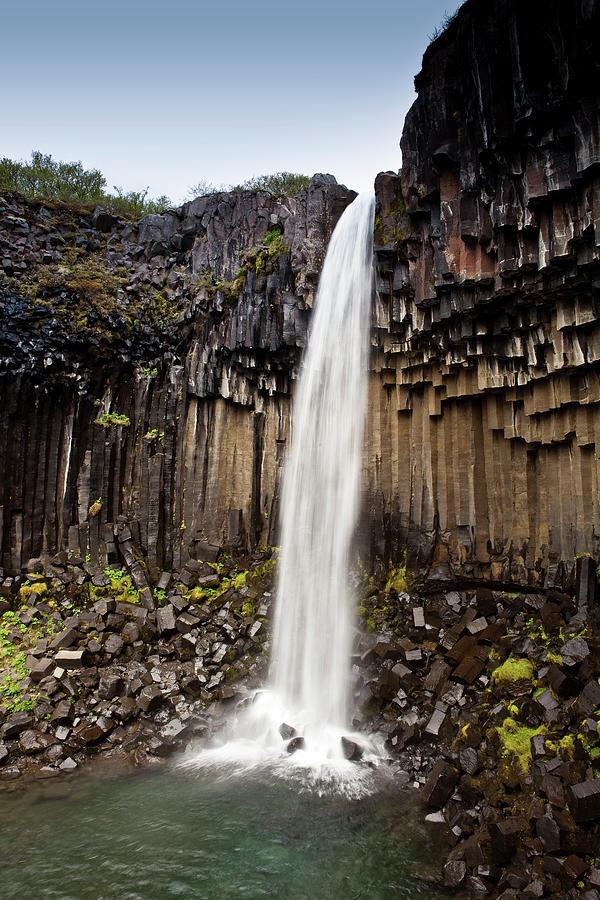 Svartifoss Waterfall Cascading Over Photograph by Richard Ianson