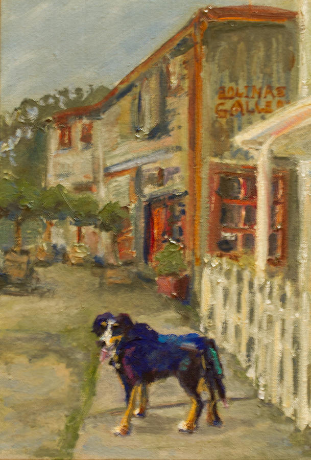 Sven in Bolinas Painting by Margaret Elliott