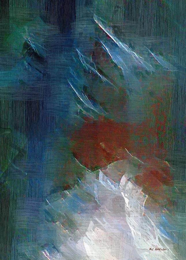 Abstract Painting - Swallowing Words by RC DeWinter