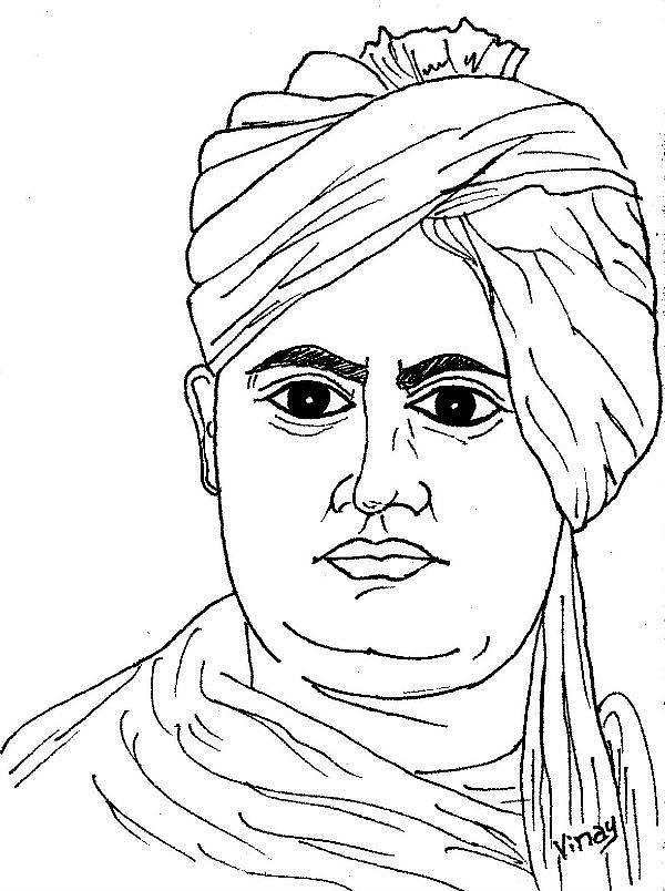 Swami Vivekananda Drawing by Vinay Jalla - Fine Art America