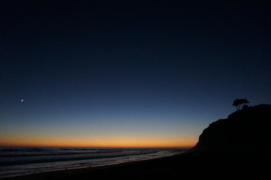 Swamis Beach by Night Photograph by Julia Ivanovna Willhite