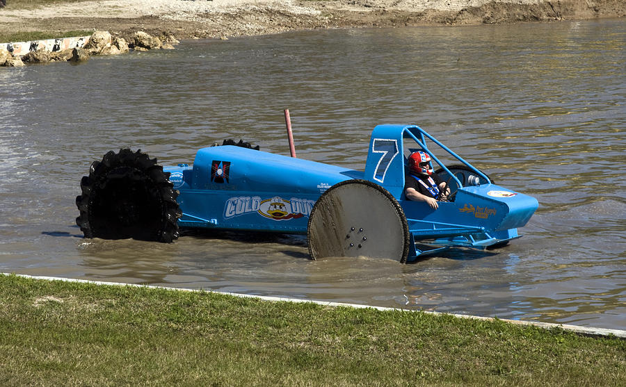 Swamp Buggy in Water Photograph by Sally Weigand