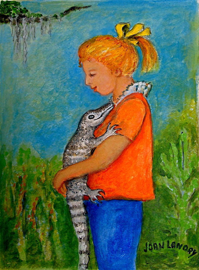 Wildlife Painting - Swamp Girl by Joan Landry