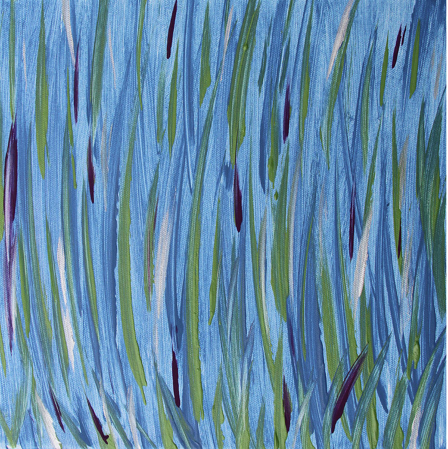 Swamp Grass Painting by Laura Lane