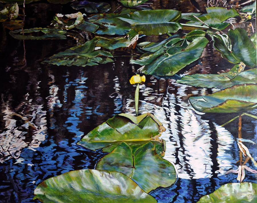 Swamp Lilly Painting by Dottie Branch