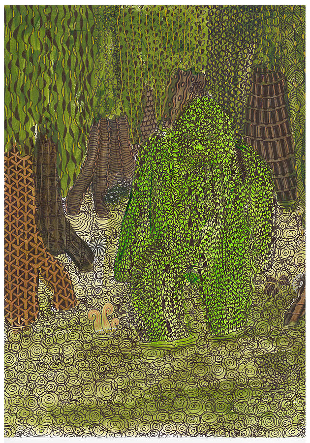 Jungle Mixed Media - Swamp Monster by Rebecca Klingbeil
