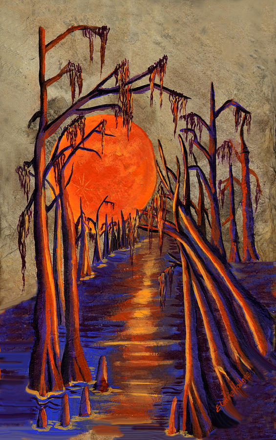 Swamp Moon Painting