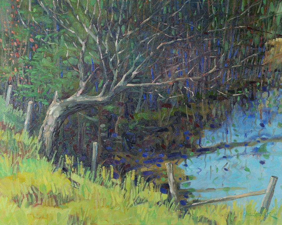 Swamp Tree Painting by Phil Chadwick