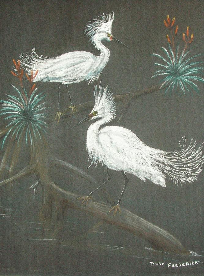 Swampbirds Pastel by Terry Frederick