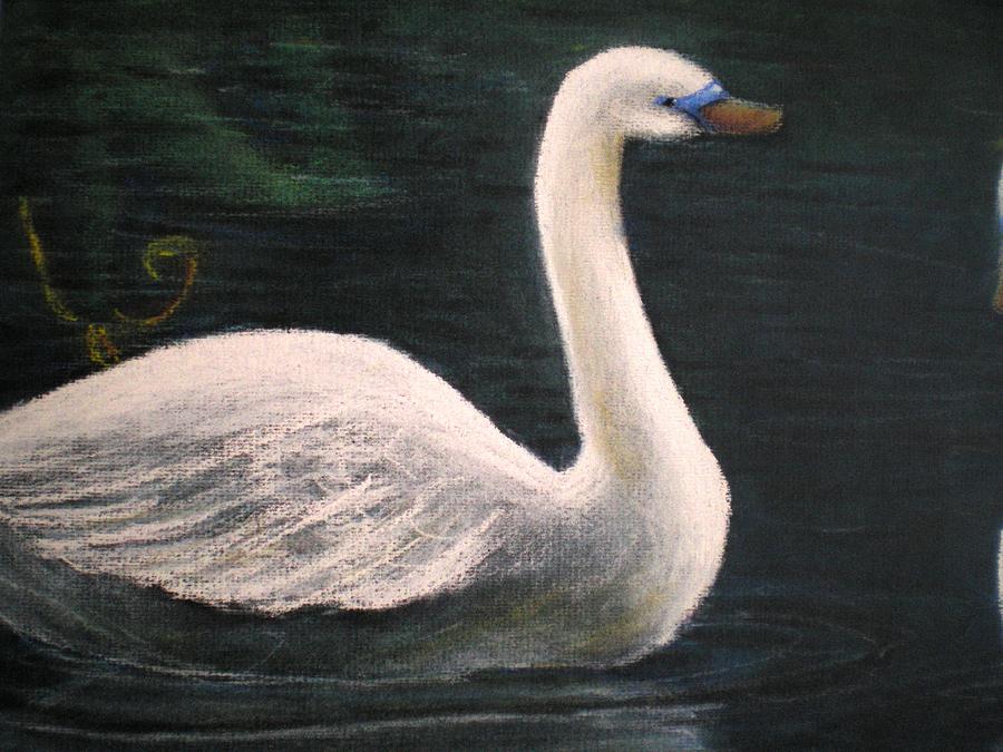 Swan I Pastel by Nieve Andrea 