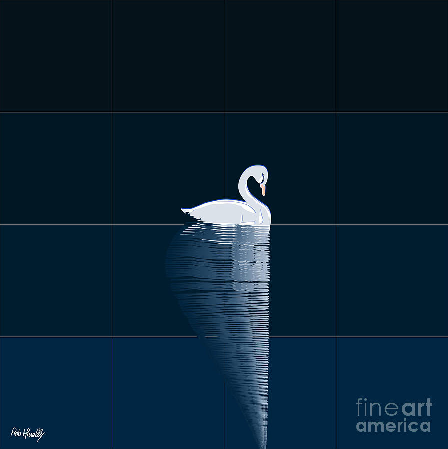 Psycho Movie Painting - Swan Lake by Roby Marelly