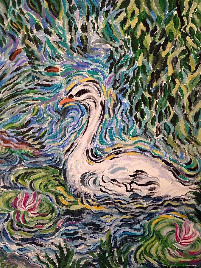 Swan Painting - Swan by Rachel P