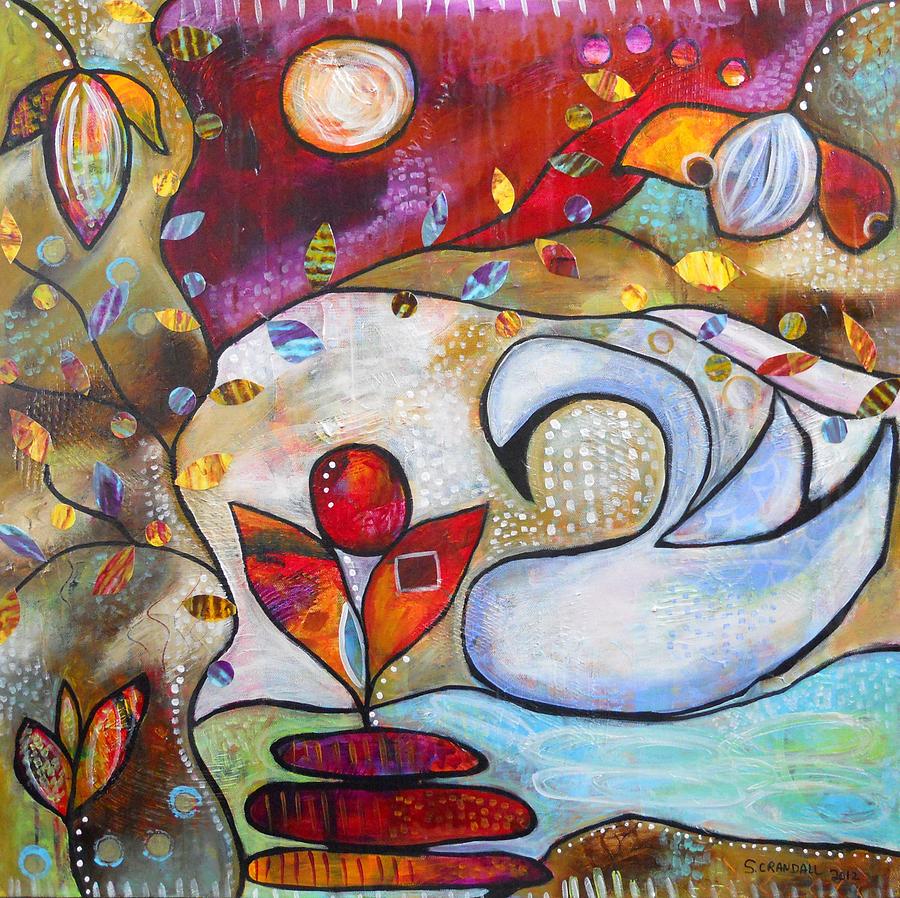 Swan Mixed Media by Shannon Crandall | Fine Art America