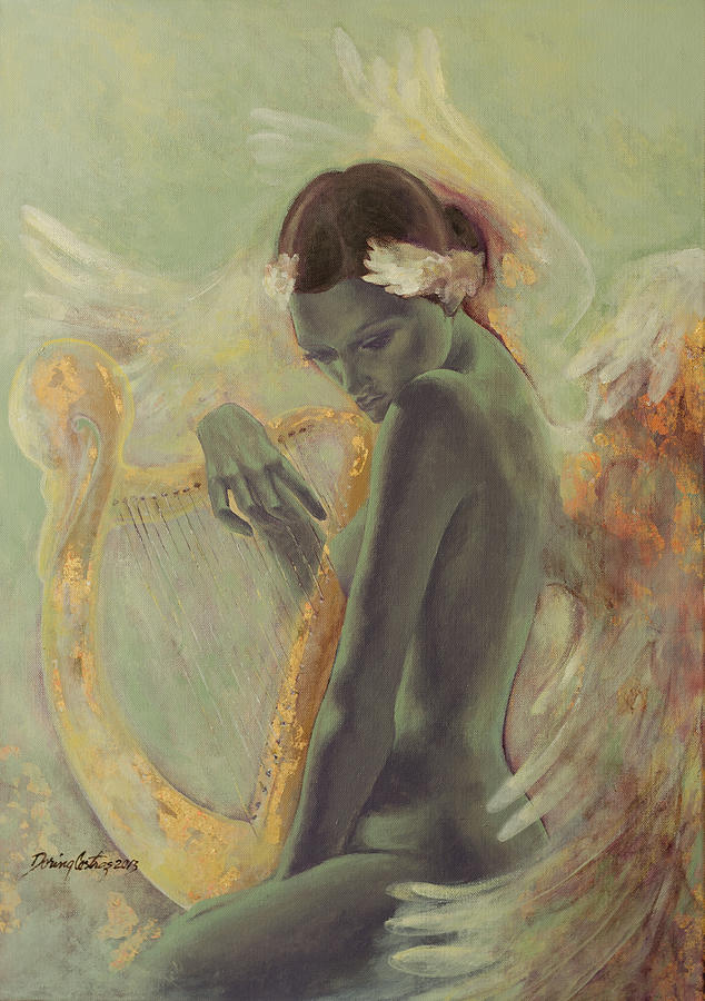 Nude Painting - Swan Song by Dorina  Costras