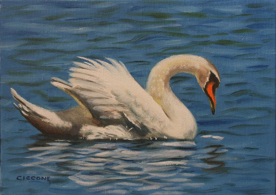 Swan Song Painting by Jill Ciccone Pike
