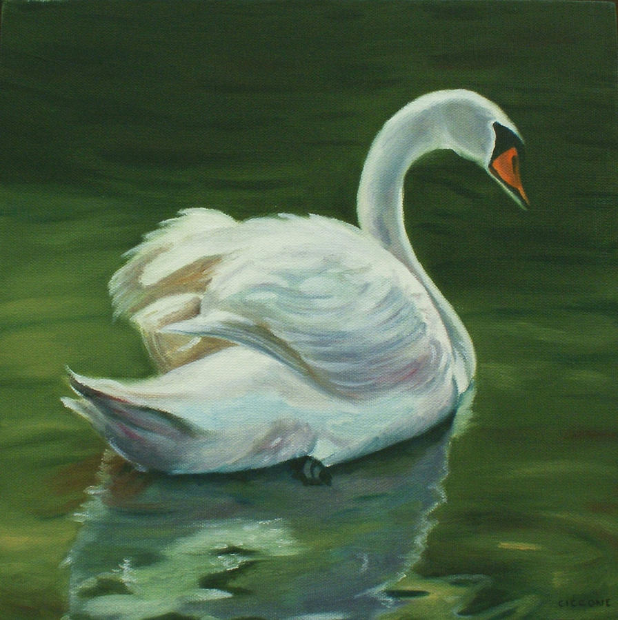 Swanderful Painting by Jill Ciccone Pike