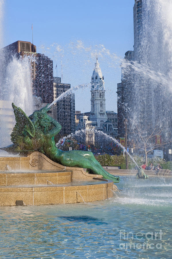 Swann Fountain Logan Circle - Philadelphia PA Photograph by David Zanzinger