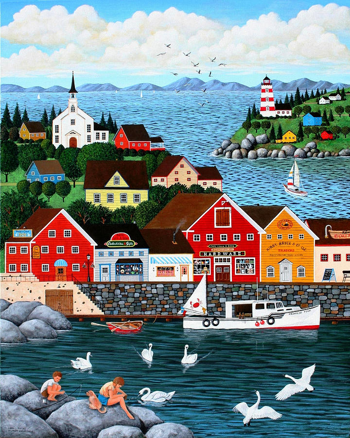 Swans Cove Painting by Wilfrido Limvalencia