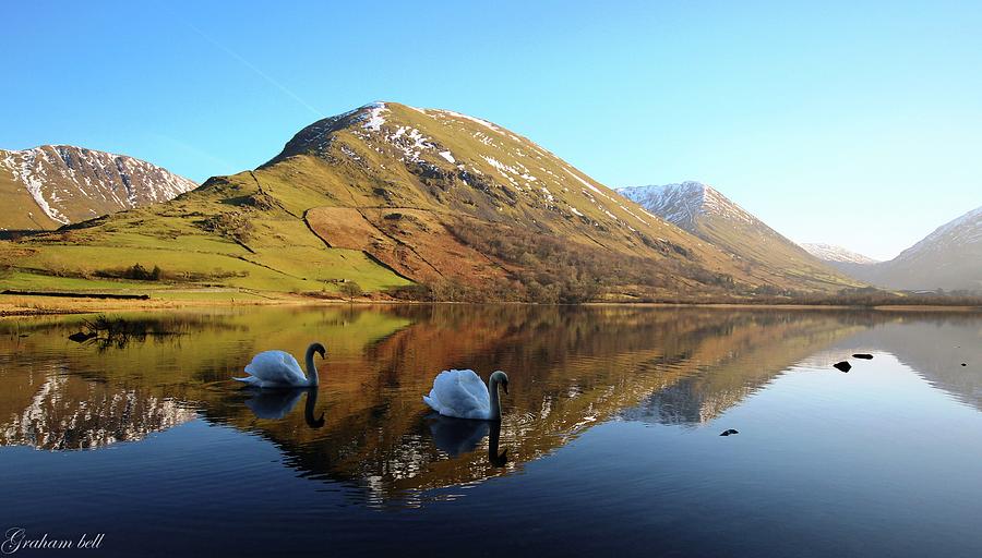 Swans On Brothers Water Photograph by Graham Bell