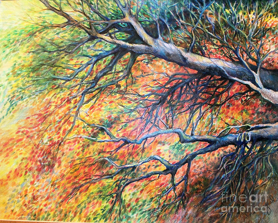 Sway Dancing Trees Drawing by Linda Shackelford