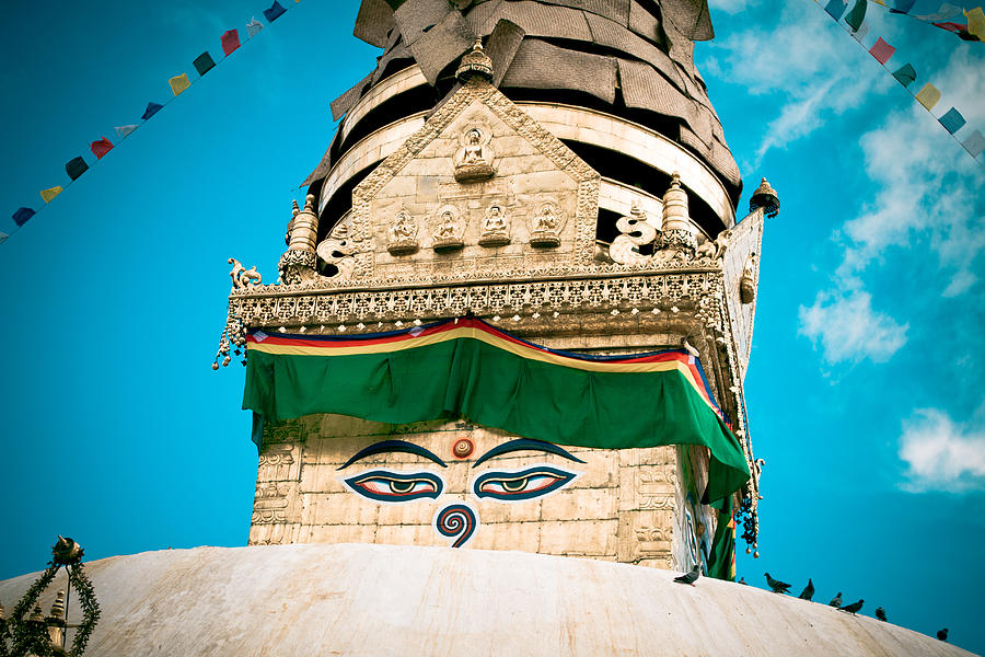 Swayambhunath Stupa in Nepal Photograph by Raimond Klavins