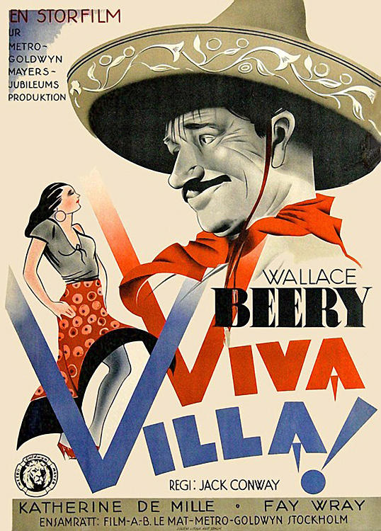 Swedish poster #1   Viva Villa 1934-2008 Photograph by David Lee Guss