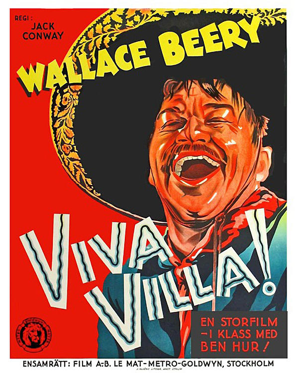Swedish poster #2  Viva Villa 1934-2008 Photograph by David Lee Guss