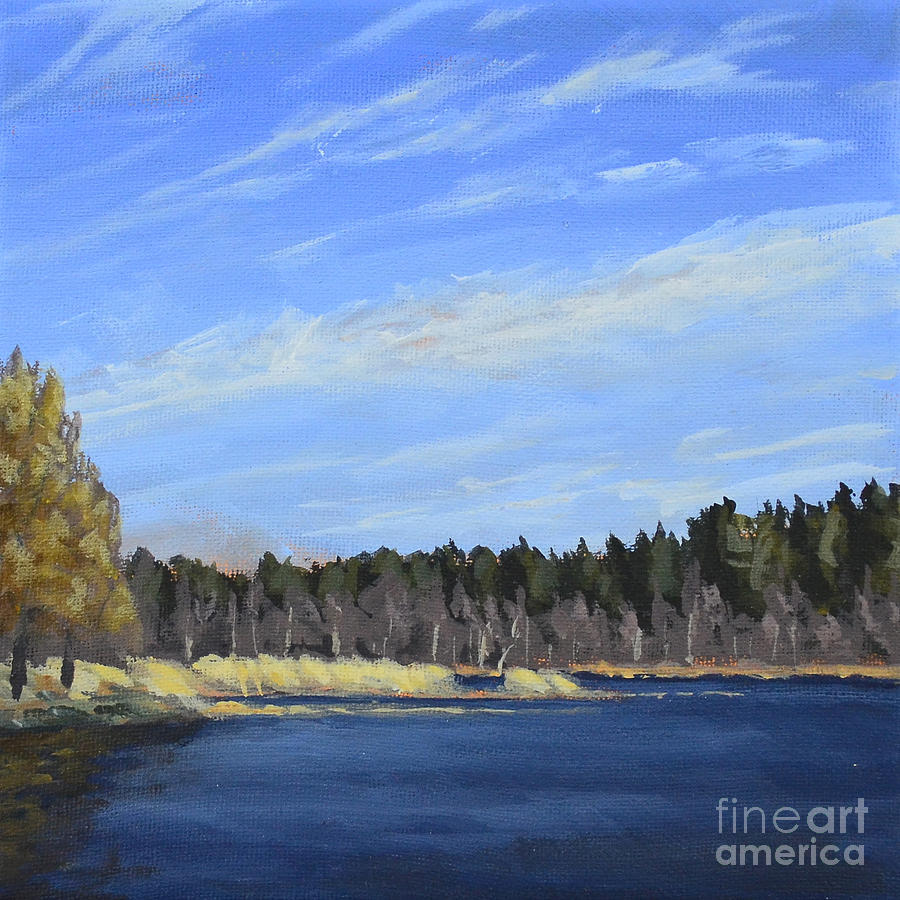 Swedish Summer Lake Painting by Ric Nagualero