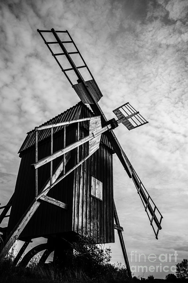 Swedish Windmill One of the 400 year old Photograph by Peter Noyce