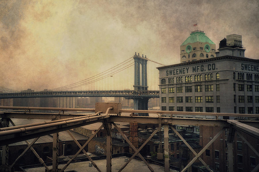 Sweeney Manufacturing and the Manhattan Bridge - New York City Photograph by Joann Vitali