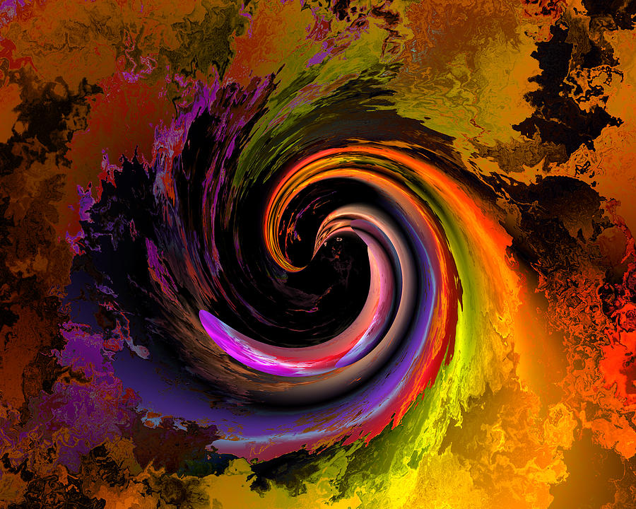 Abstract Digital Art - Sweeping color by Claude McCoy