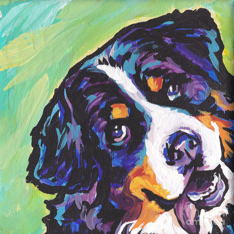 Bernese Mountain Dog  Painting - Sweet Berner by Lea S