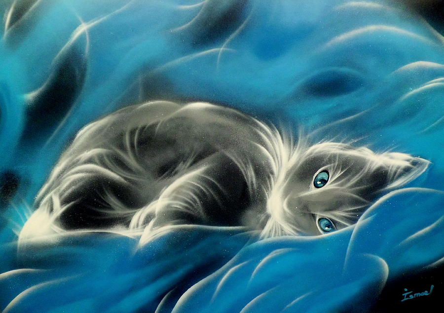 Cat Painting - Sweet Cat by Ismael Paint