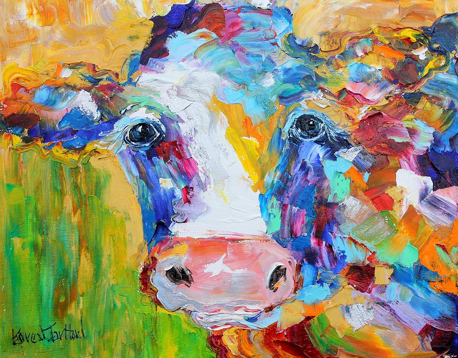 Animal Painting - Sweet Cow by Karen Tarlton
