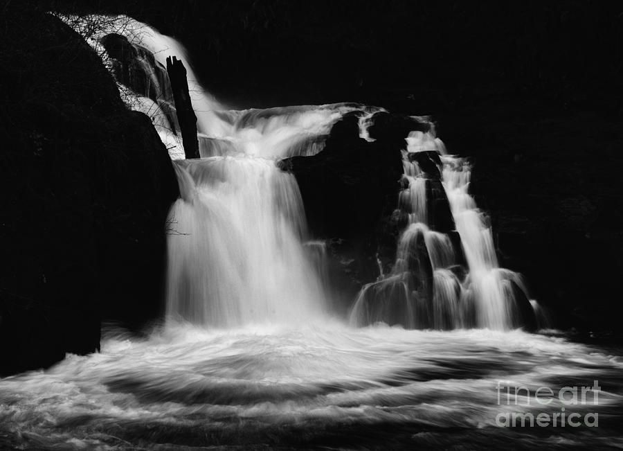 Waterfall Photograph - Sweet Creek Falls Oregon Monochrome by Bob Christopher