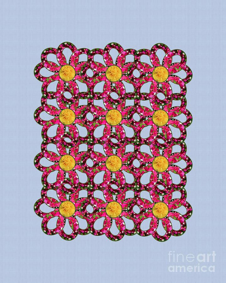 Sweet Crochet-blue Digital Art by Darla Wood