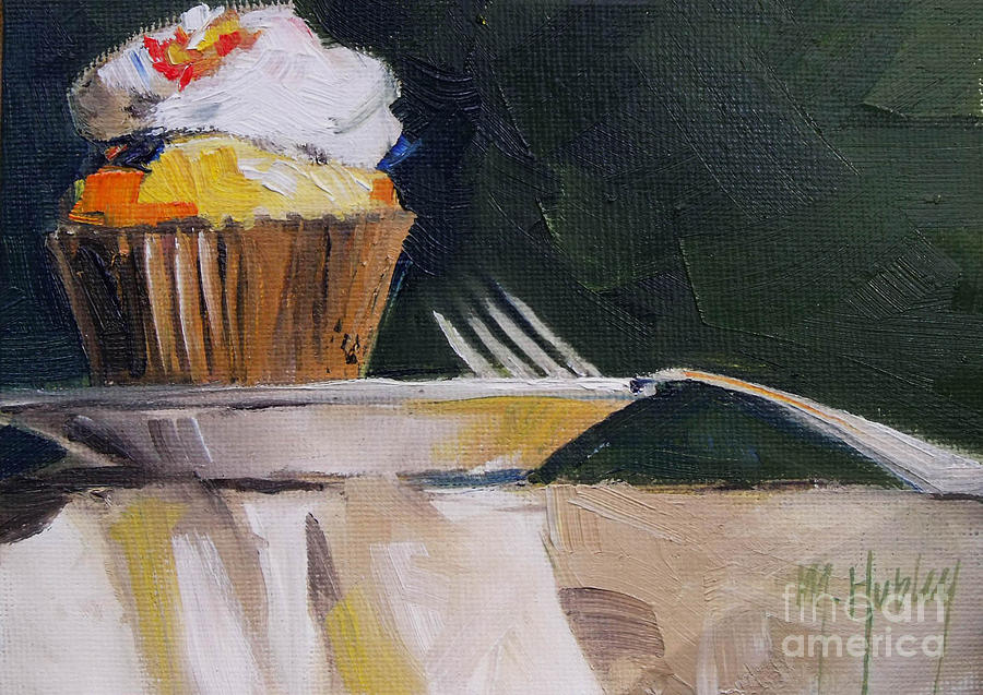 Sweet Cupcake Painting by Mary Hubley