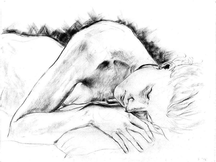 Charcoal Drawing - Sweet Dream by Miguel Karlo Dominado