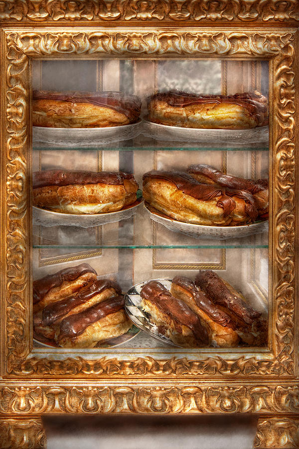 Cake Photograph - Sweet - Eclair - Chocolate Eclairs by Mike Savad