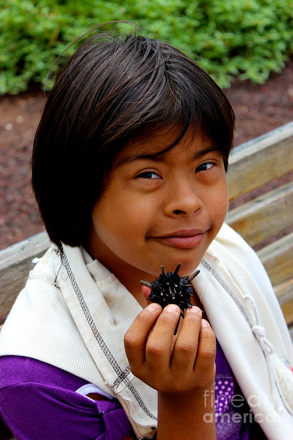 Sweet Galapagos Girl Photograph by Al Bourassa