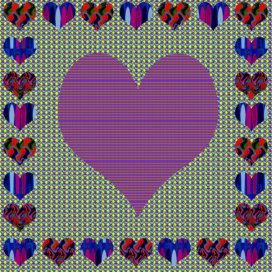 Sweet Heart Purple Mixed Media By Navin Joshi