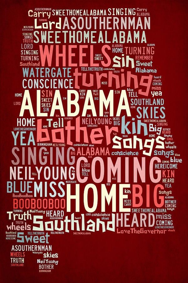 Sweet Home Alabama 4 Digital Art by Paulette B Wright