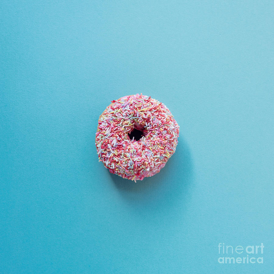 Donut Photograph - Sweet Iced Donut With Sprinkles by Gillian Vann