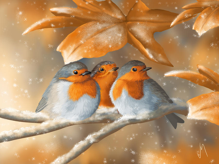 Winter Painting - Sweet nature by Veronica Minozzi