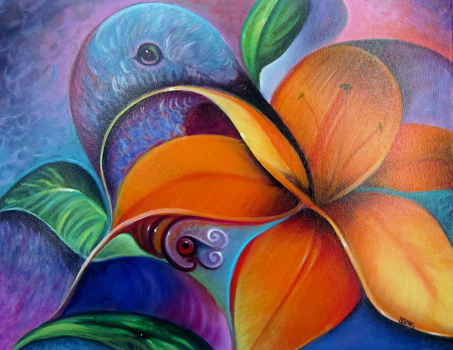 Bird Painting - Sweet Nectar  by Sherry Strong