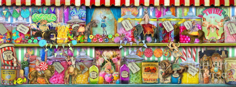 Candy Digital Art - Sweet Shop Panoramic by MGL Meiklejohn Graphics Licensing