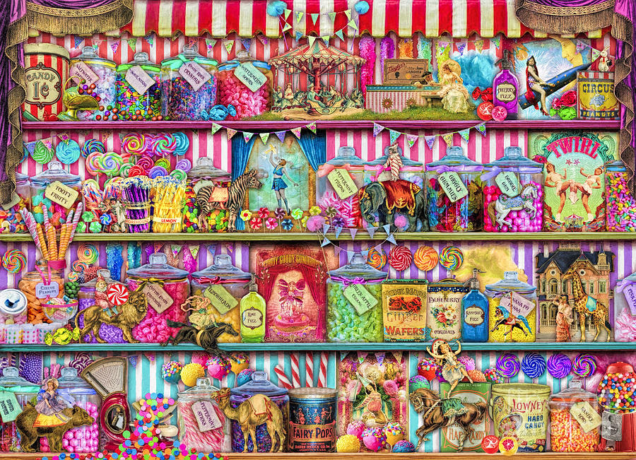 Sweets Digital Art - Sweet Shoppe by MGL Meiklejohn Graphics Licensing.