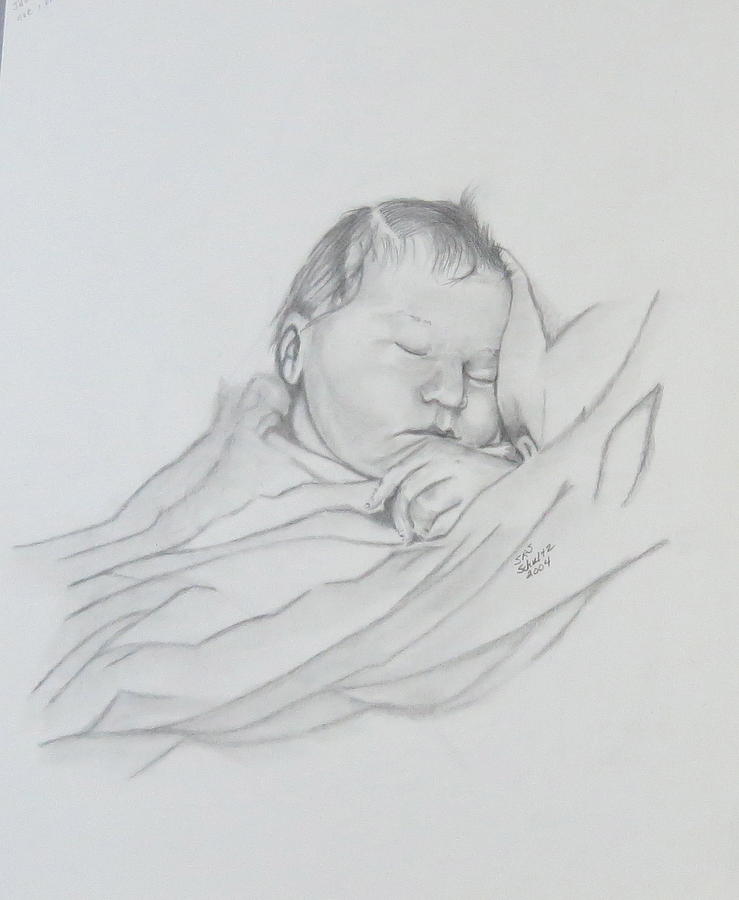 Sweet Sleep 2 Drawing by Sharon Schultz