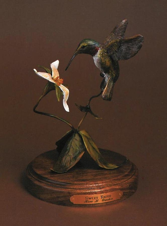 Hummingbird Sculpture - Sweet Tooth by Kent L Gordon